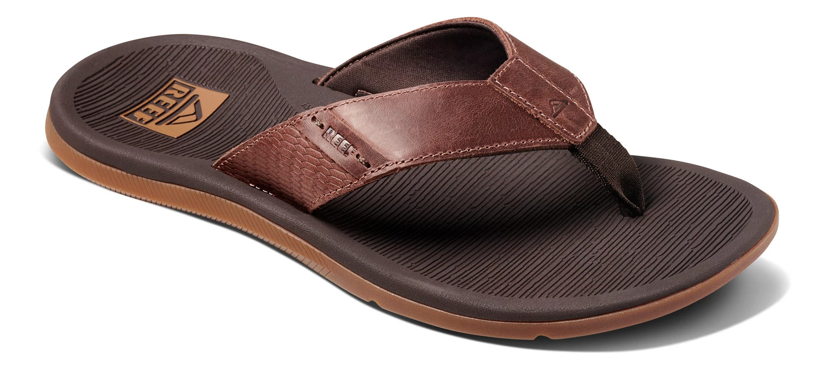 Slipper Reef Men Santa Ana Le Black And Tan