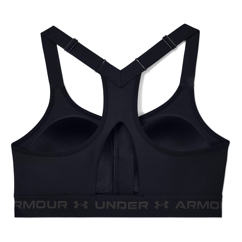 Under Armour Women's Armour Mid Crossback Long Line Sports Bra - Black