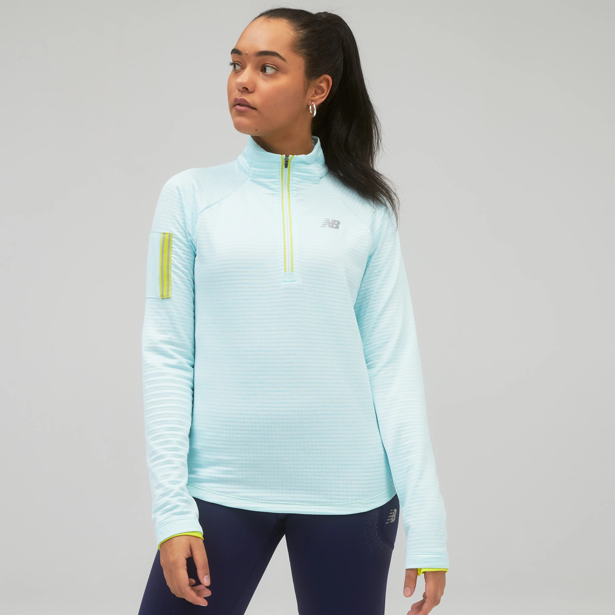 Womens New Balance NB Heat Grid HalfZips & Hoodies Technical Tops