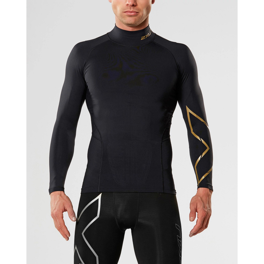 Mens 2XU Elite MCS Thermal Compression Long Sleeve Technical Tops