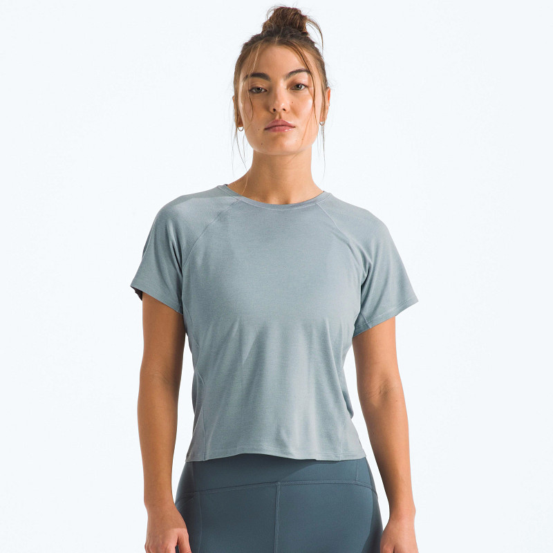 Women's North Face Jaida Short Sleeve Tee - Heather Frost Grey, Size: S | Apparel - Road Runner Sports