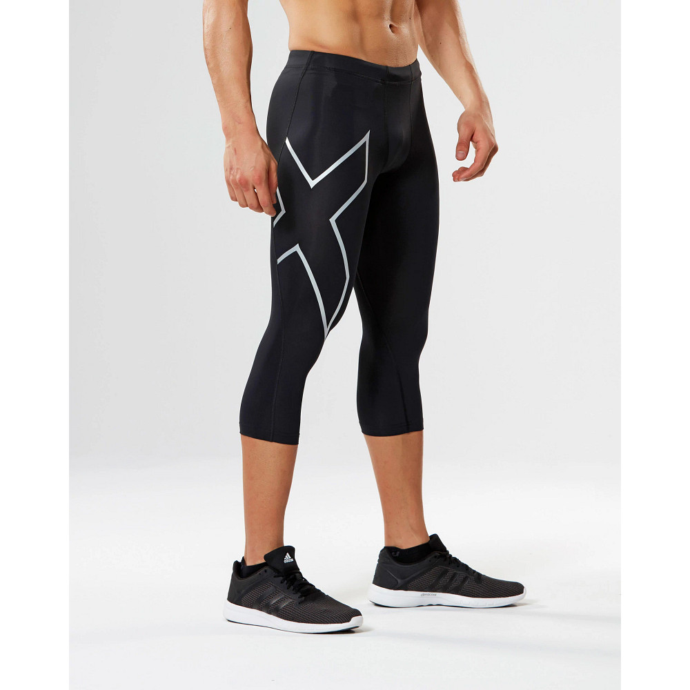 Mens 2XU Core Compression 3/4 Tights Capris Pants