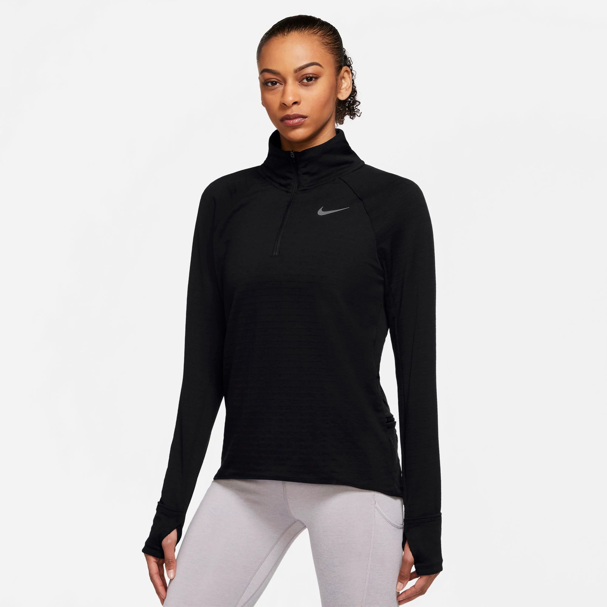 Womens Nike Therma-FIT Element Long Sleeve Half Zip Technical Tops