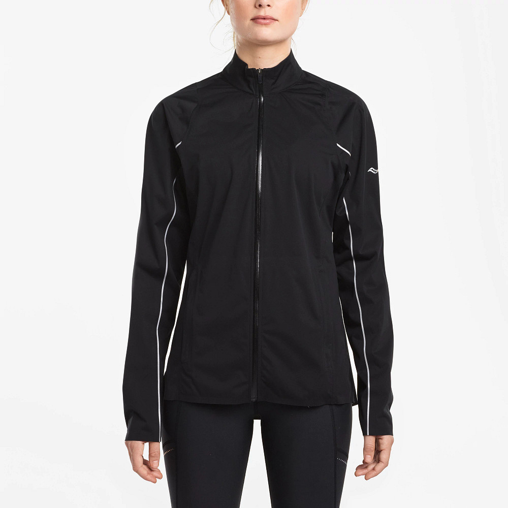 Saucony running shop jacket womens black