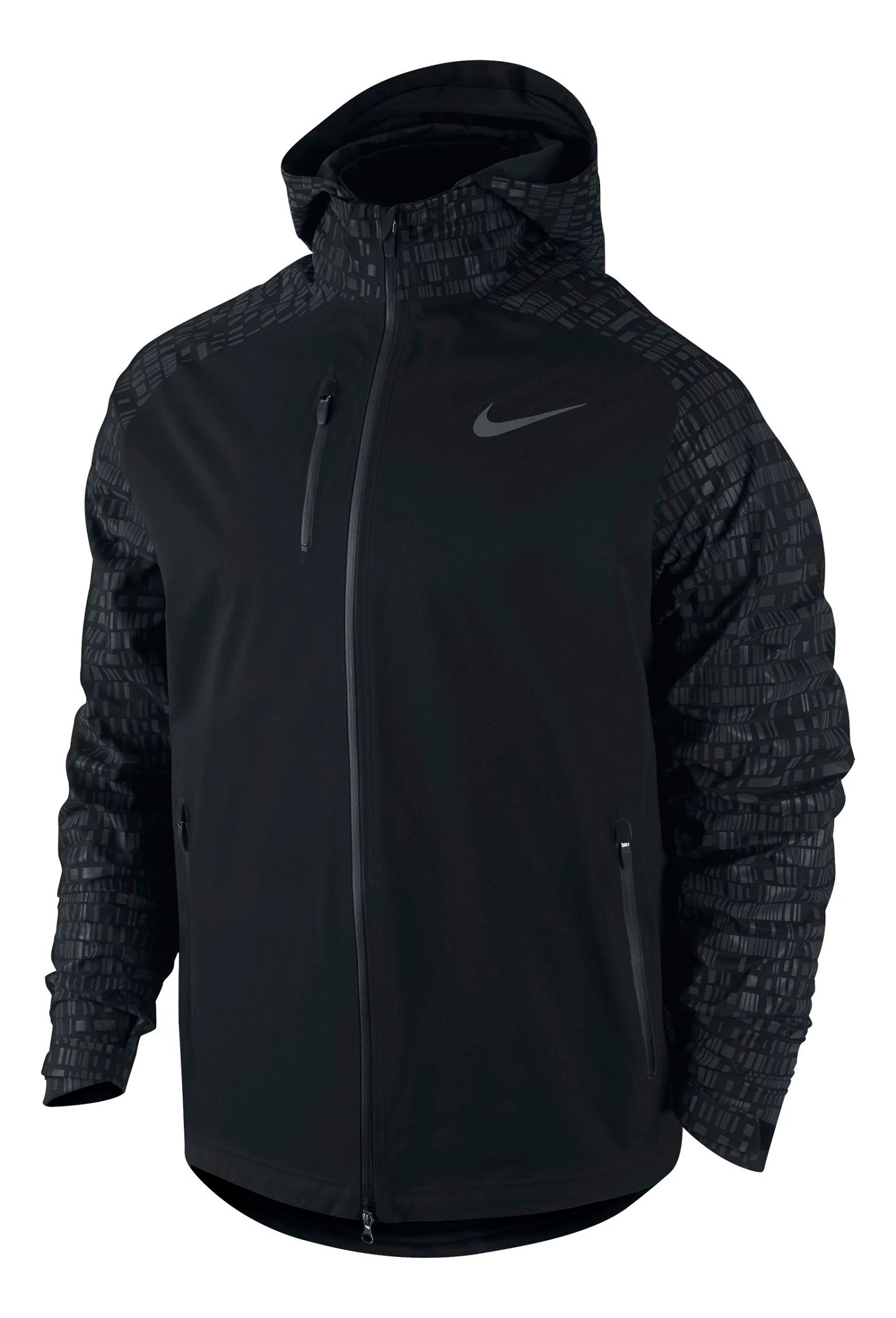 Mens Nike Hypershield Flash Running Running Jackets - Black