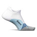 Feetures Elite Light Cushion No Show Tab Socks - White Sky