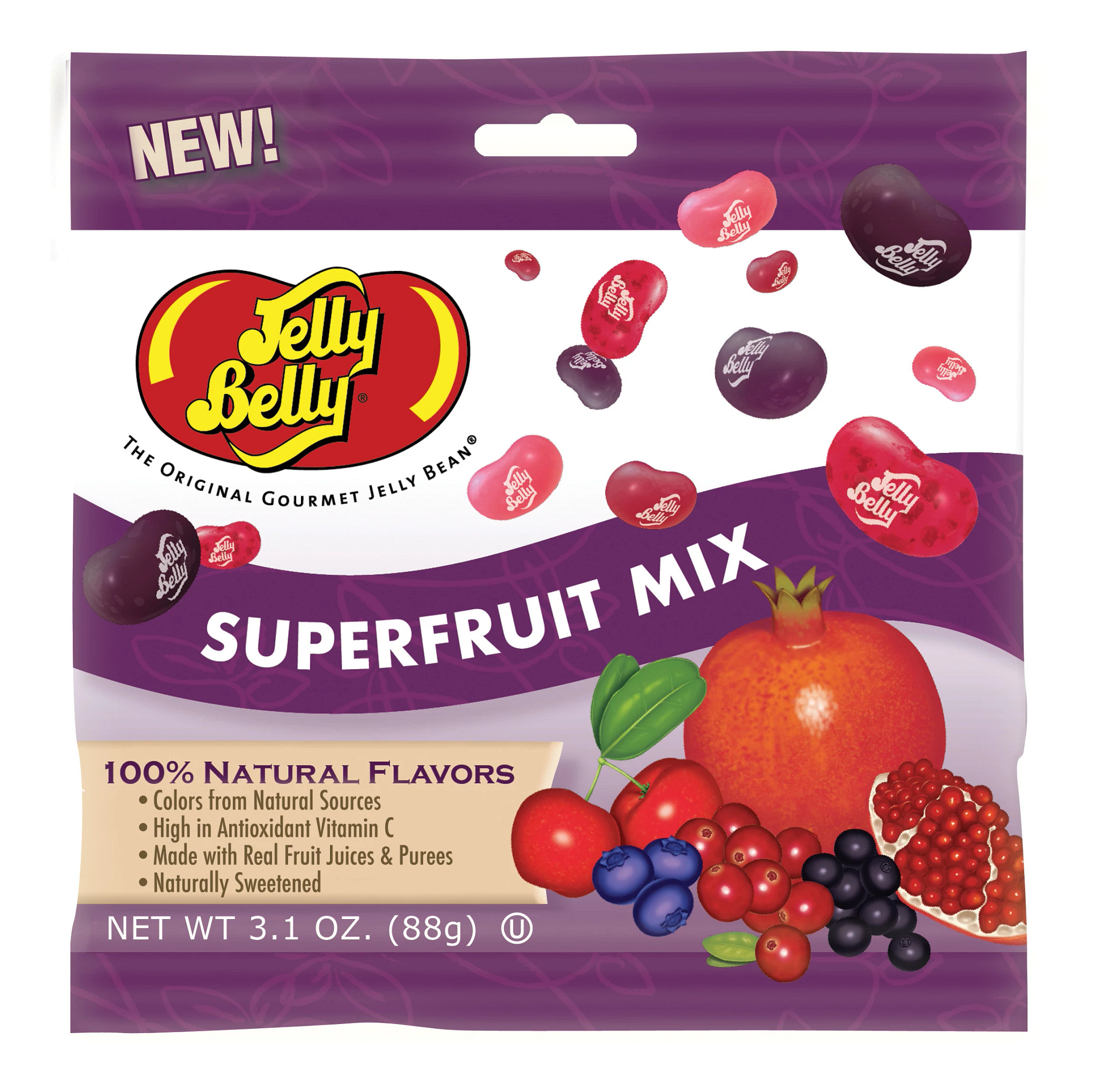 Jelly Belly Superfruit Mix 12 pack Nutrition