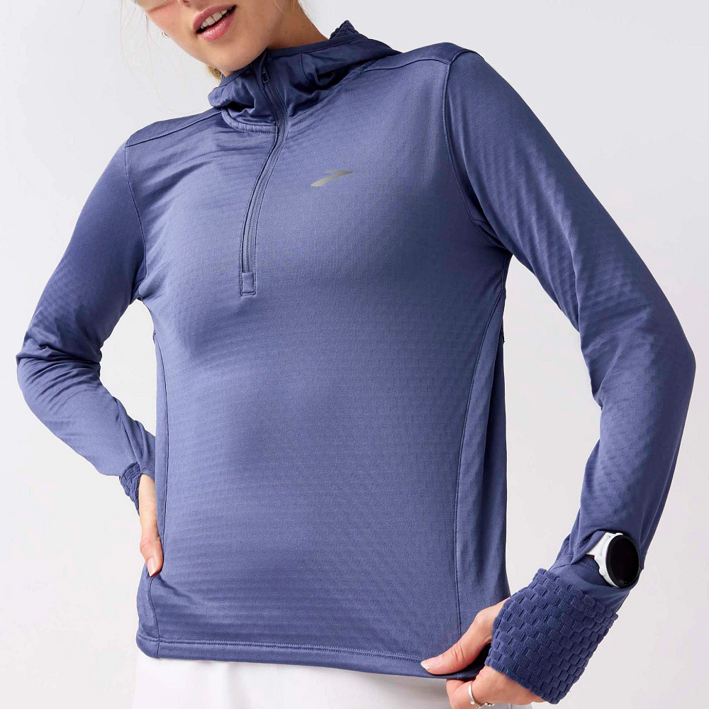Womens Brooks Notch Thermal Hoodie 3.0 Half-Zips & Hoodies