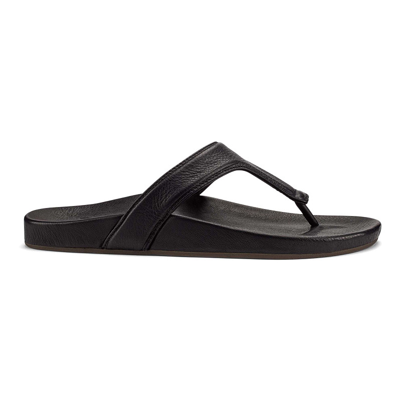 Women's OluKai Kipea Lipi - Black / Black, Size: 7, Medium | Footwear - Road Runner Sports
