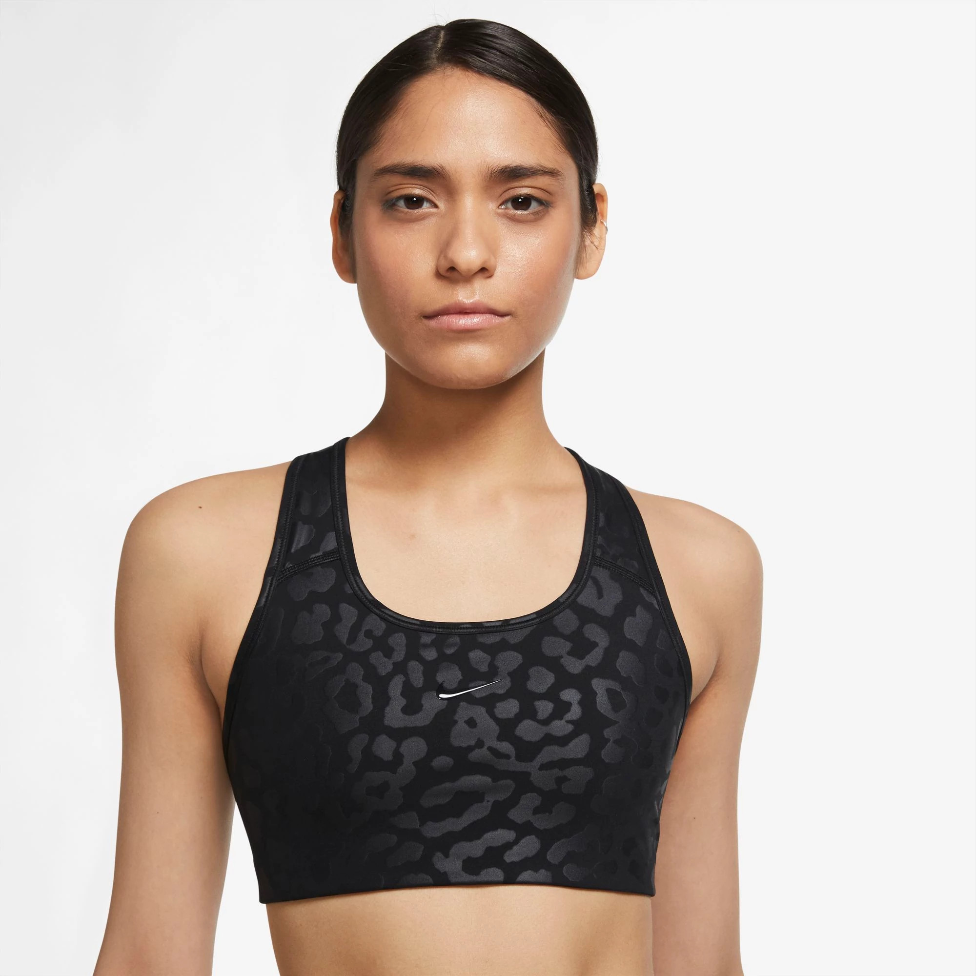 Women's Nike Pro Dri-FIT Swoosh Medium-Support 1-Piece Pad Leopard