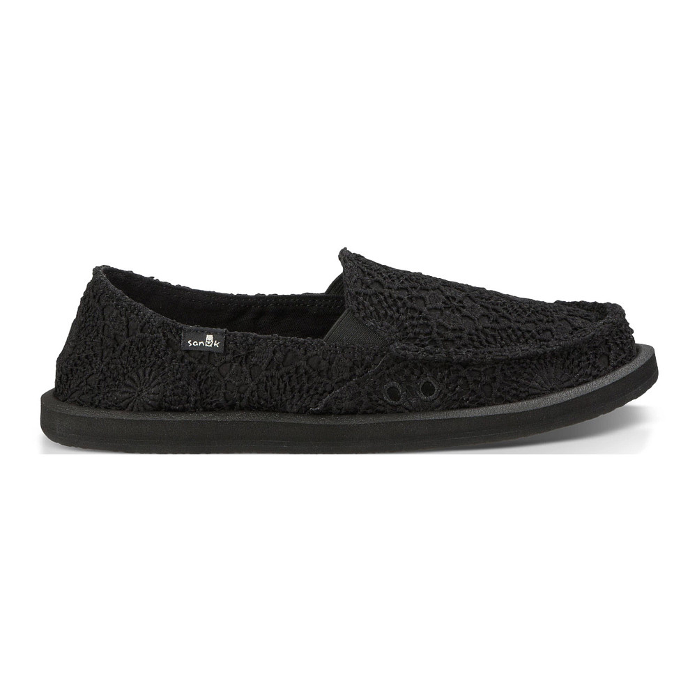 Sanuk donna store crochet black