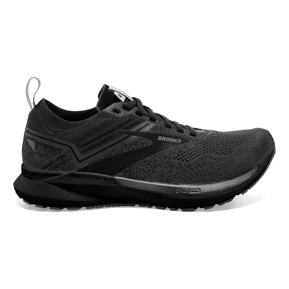 Brooks Ricochet Men's Running Shoes Black/Orange/Ebony Size 10 Width D -  Medium - Atletikka